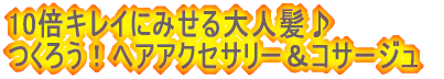 10倍キレイにみせる大人髪♪つくろう！ヘアアクセサリー＆コサージュ